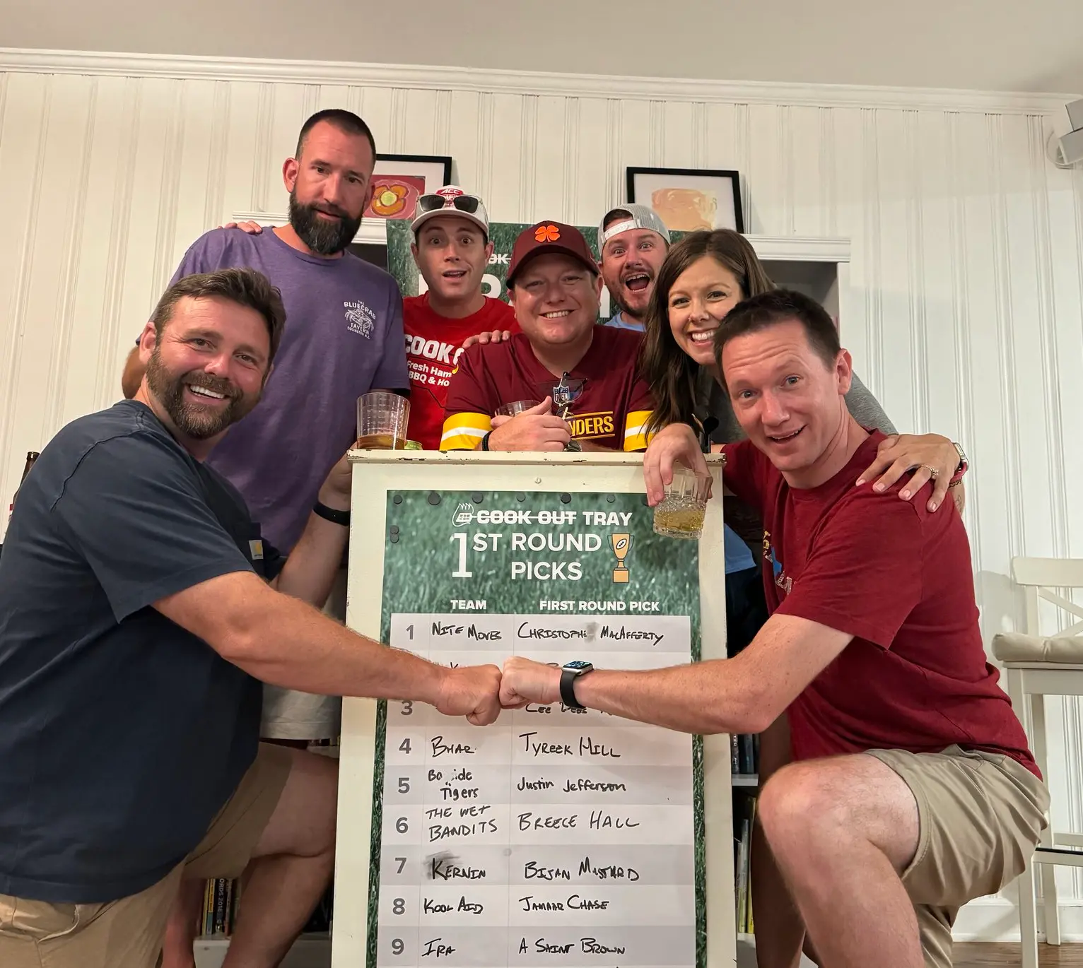 First round picks, board and all