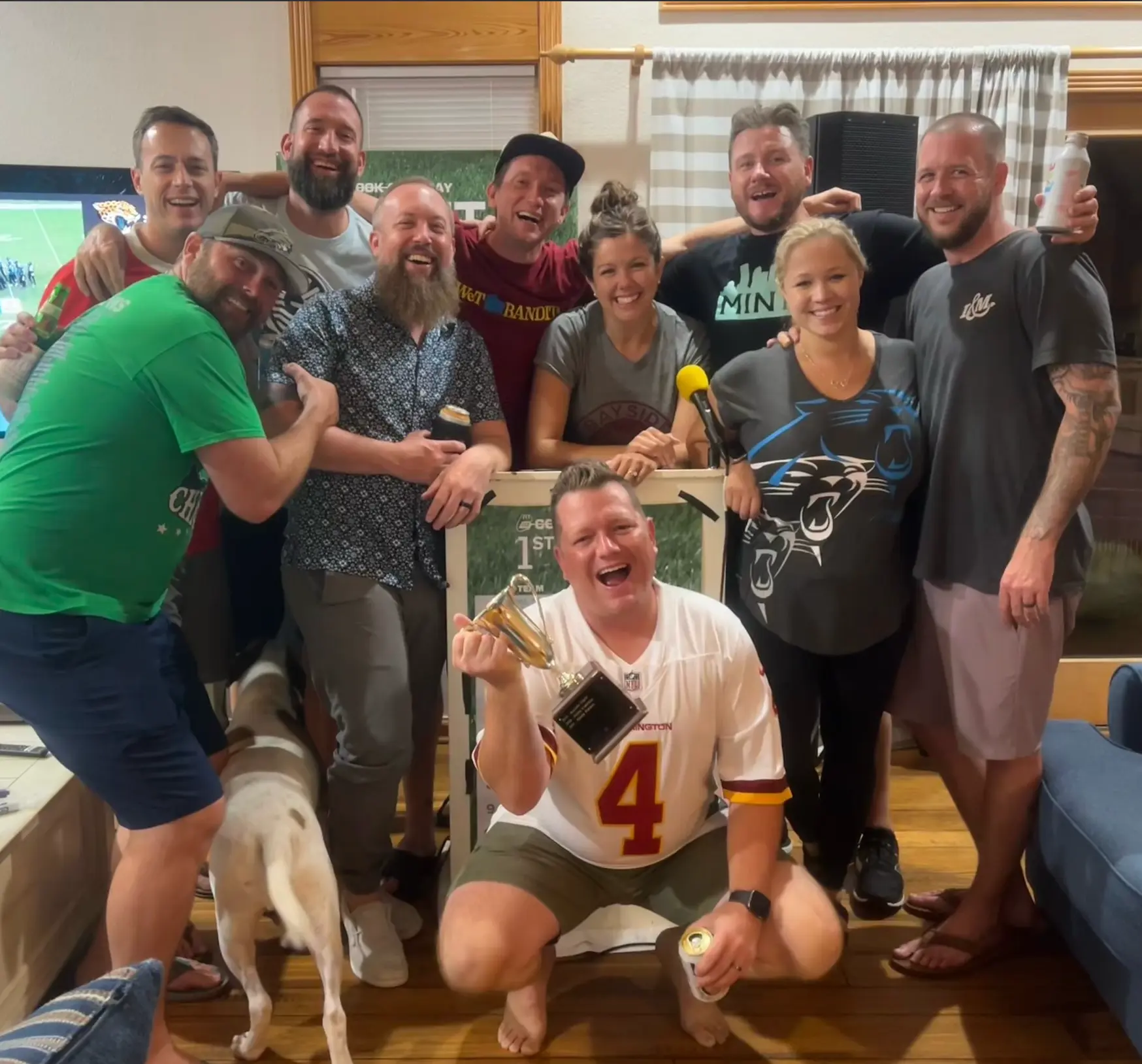 Champ, cup, and the whole crew